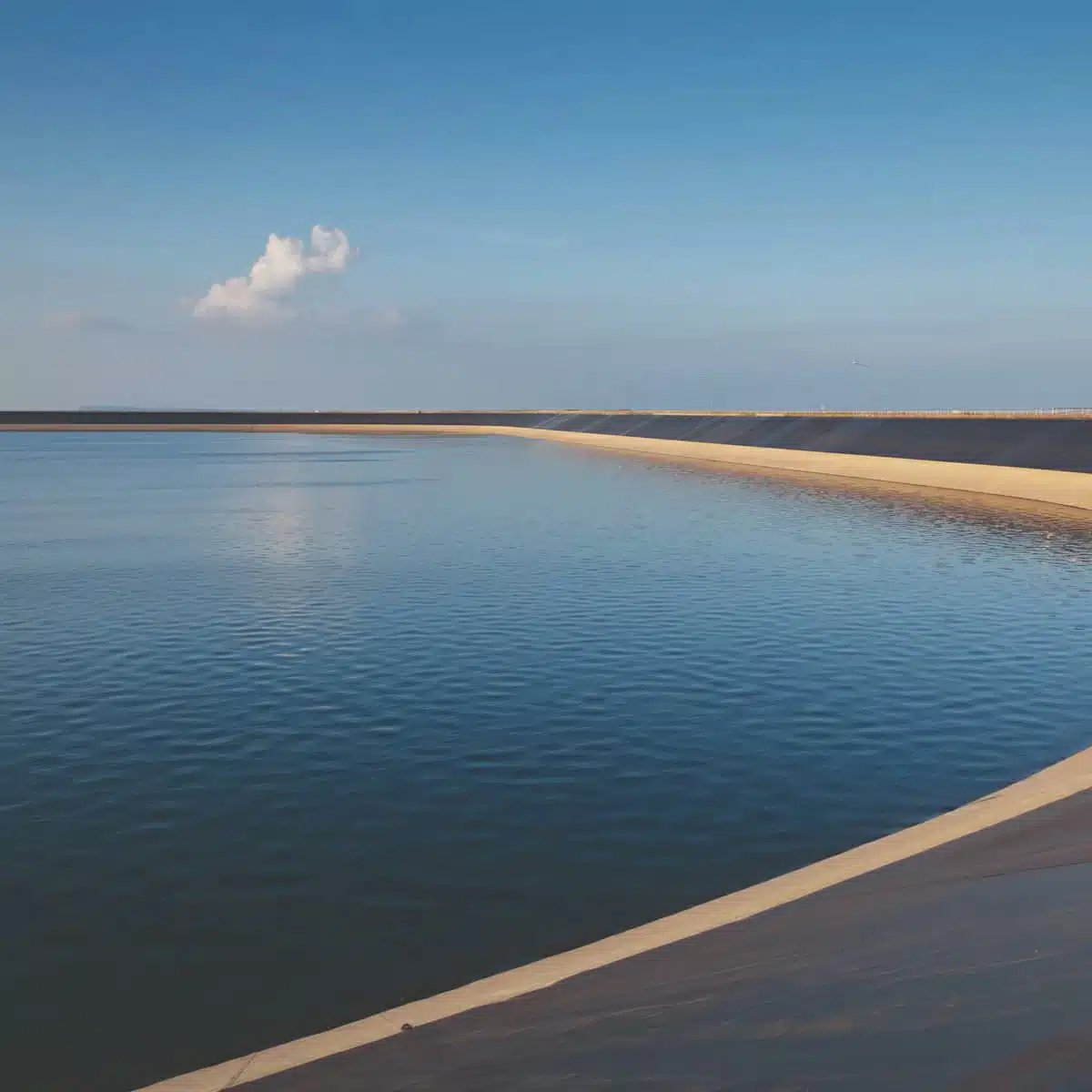 estanques de geomembrana con geomembrana HDPE para almacenamiento de agua industrial