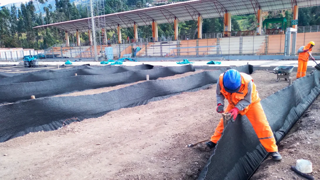 geocompuesto macdrain gl en sistema de drenaje para vertedero