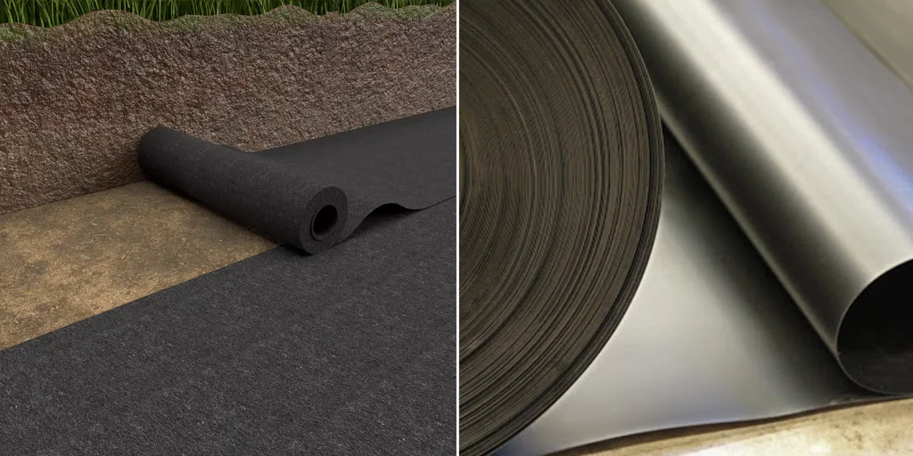diferencia entre geomembrana y geotextil en planta de tratamiento de aguas residuales
