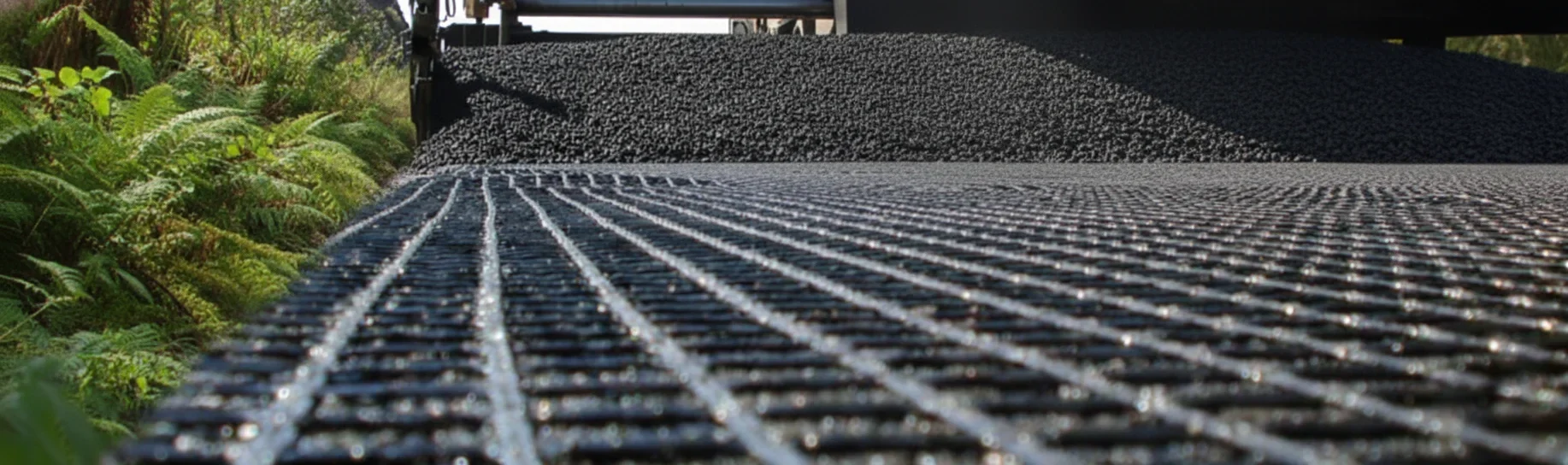geocompuesto de pavimentación instalado en proyecto de rehabilitación de autopista